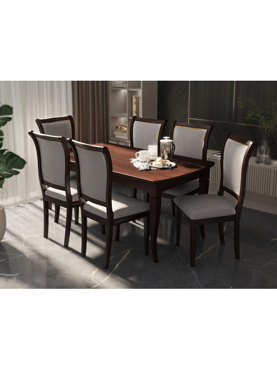 Dining table VEGA 06A (90X160X200) BROWN PIGMENT (1) 