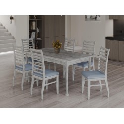Обеденный стол HOBEL X63 DT (90X160X200) ANTIK GREY(1) 
