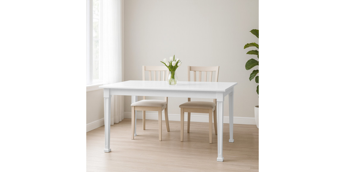 Обеденный стол HOBEL X63 DT (90X160X200) WHITE (1) 