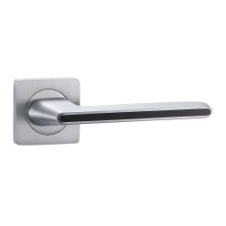 Door handle VANTAGE V51L-2 AL (МАТ. ХРОМ/ЧЕРНЫЙ ГЛЯНЕЦ) 