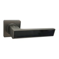 Door handle VANTAGE V52GR/BL-2 AL (ГРАФИТ/ЧЕРНЫЙ ГЛЯНЕЦ) 