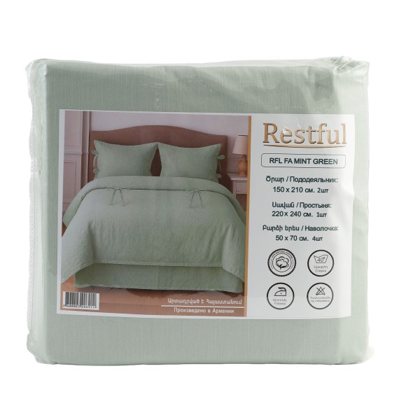Bed linen RESTFUL RFL FA MINT GREEN 