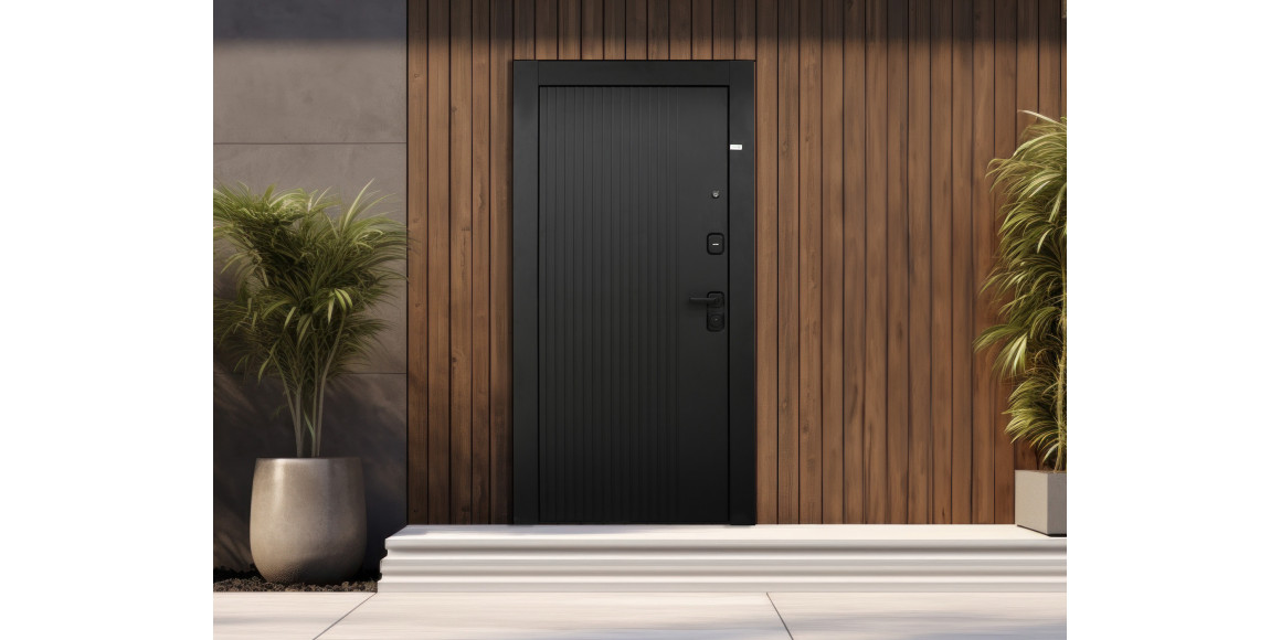 Entrance doors ESTET FLAGMAN 44 960*2050 BLACK MUAR LEFT 