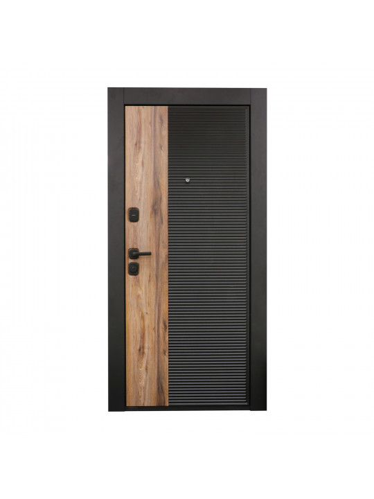 Entrance doors ESTET MUSTANG B 2050, 960 BLACK MUAR RIGHT 