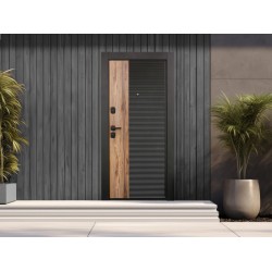 Entrance doors ESTET MUSTANG B 2050, 960 BLACK MUAR RIGHT 