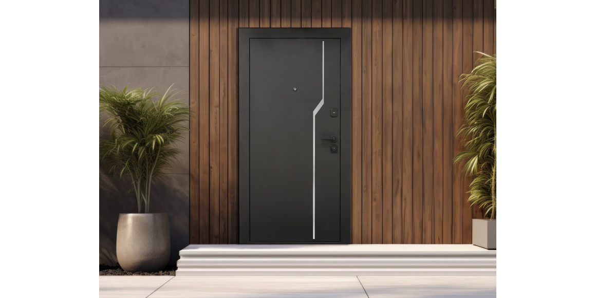 Entrance doors ESTET PRESTIGE 5/1 2050, 960 BLACK MUAR LEFT 