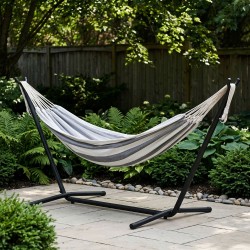 Hammock KOOPMAN 110X220CM GREY/WHITE 2 (A35821460)