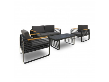 Garden set HOBEL ALBATROSS 1+2+1+1 METAL ANTRACITE/GREY OXFORD 300D (4) 