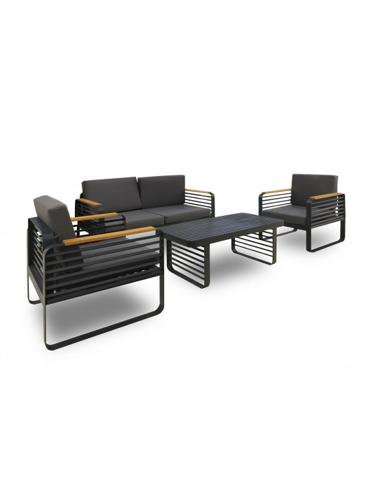Garden set HOBEL ALBATROSS 1+2+1+1 METAL ANTRACITE/GREY OXFORD 300D (4) 