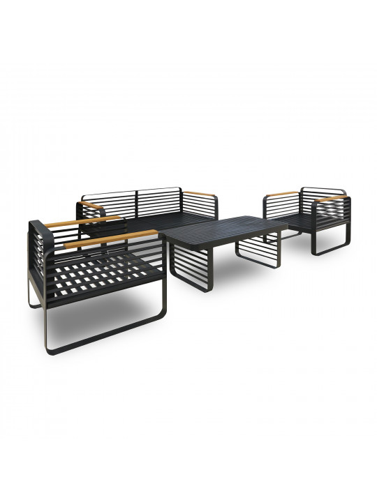 Garden set HOBEL ALBATROSS 1+2+1+1 METAL ANTRACITE/GREY OXFORD 300D (4) 