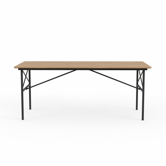 Садовый гарнитур HOBEL BENCH SET 1 + 2 METAL BLACK/WOOD TIK (3) 