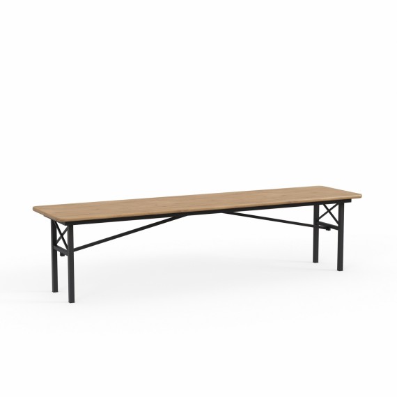 Садовый гарнитур HOBEL BENCH SET 1 + 2 METAL BLACK/WOOD TIK (3) 
