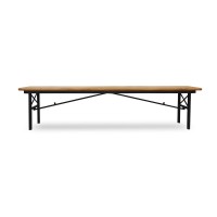 Garden set HOBEL BENCH SET 1 + 2 METAL BLACK/WOOD TIK (3) 