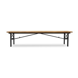 Садовый гарнитур HOBEL BENCH SET 1 + 2 METAL BLACK/WOOD TIK (3) 