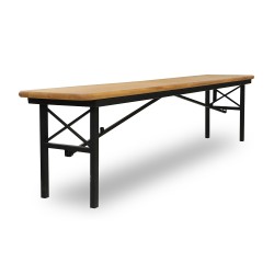 Садовый гарнитур HOBEL BENCH SET 1 + 2 METAL BLACK/WOOD TIK (3) 