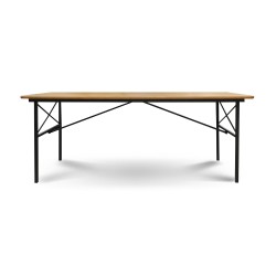 Садовый гарнитур HOBEL BENCH SET 1 + 2 METAL BLACK/WOOD TIK (3) 