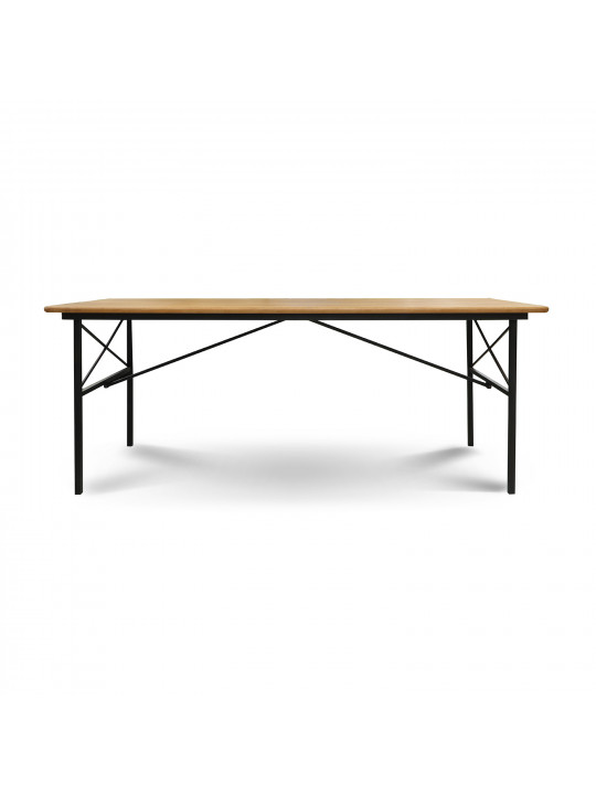 Садовый гарнитур HOBEL BENCH SET 1 + 2 METAL BLACK/WOOD TIK (3) 