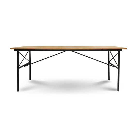 Садовый гарнитур HOBEL BENCH SET 1 + 2 METAL BLACK/WOOD TIK (3) 