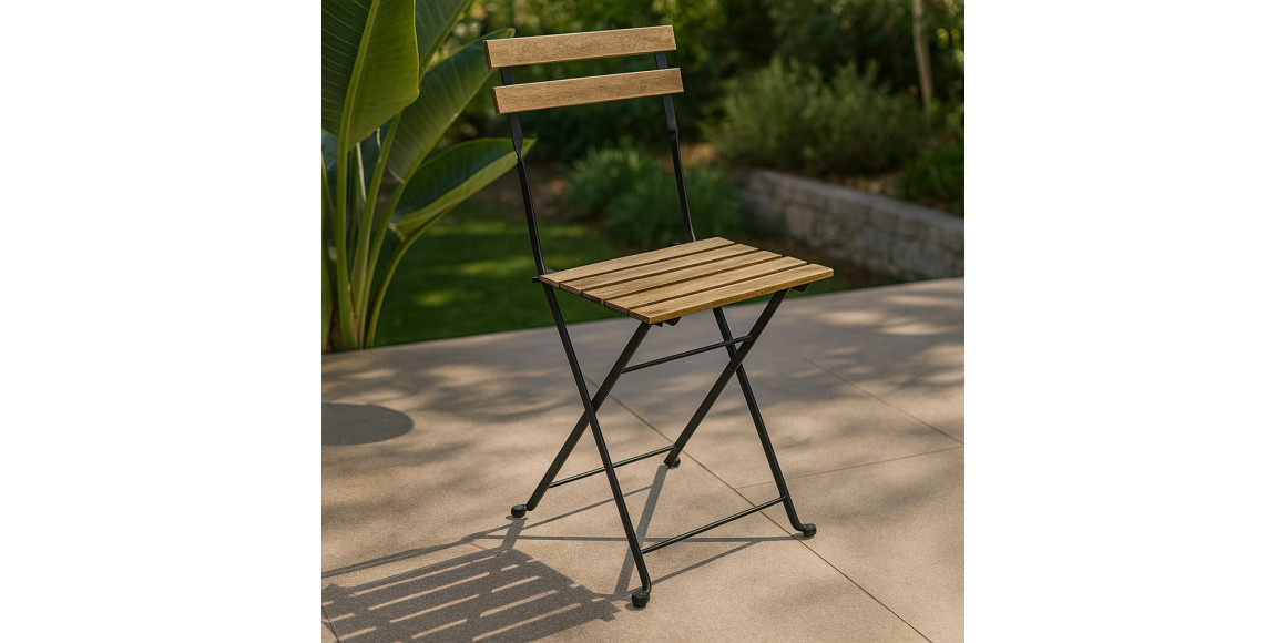 Այգու աթոռ KOOPMAN BISTRO SET BLACK FRAME 1PC (F1) (VN3000110)