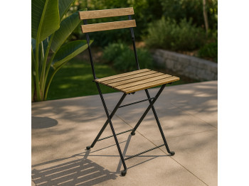 Այգու աթոռ KOOPMAN BISTRO SET BLACK FRAME 1PC (F1) (VN3000110)