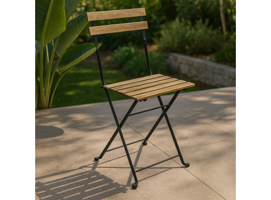 Այգու աթոռ KOOPMAN BISTRO SET BLACK FRAME 1PC (F1) (VN3000110)