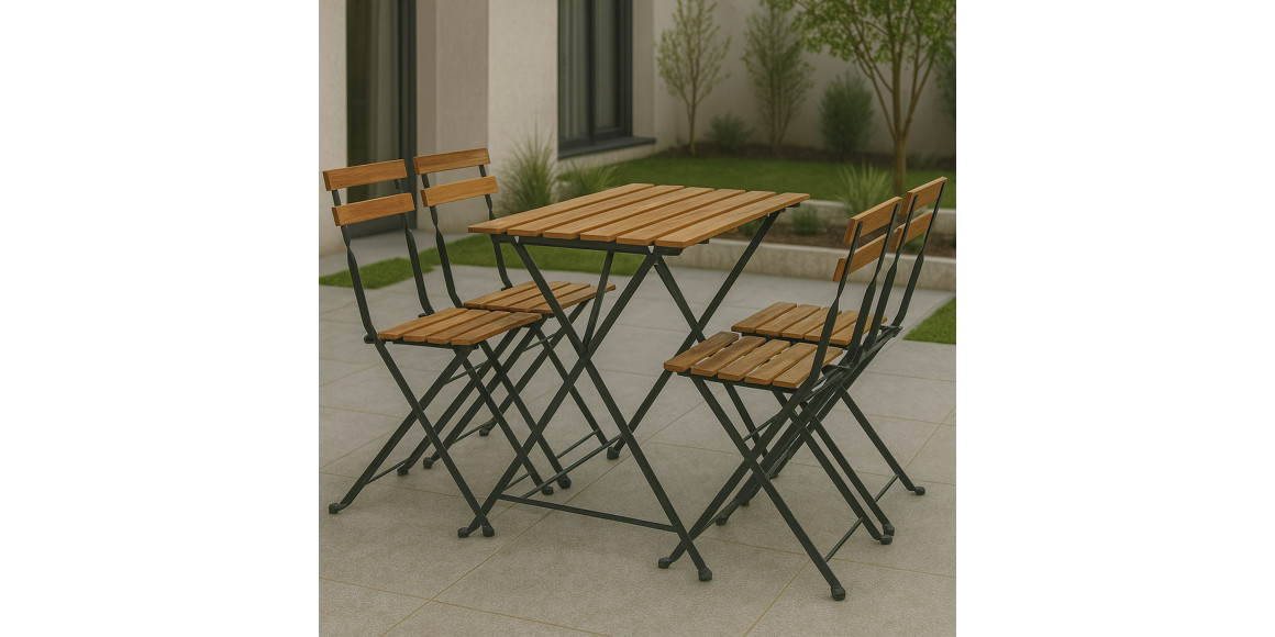 Այգու հավաքածու KOOPMAN BISTRO SET BLACK FRAME 5PC (F1) (VN3000110)