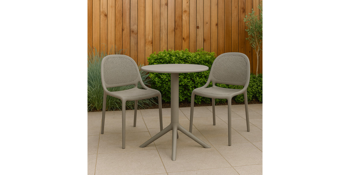 Այգու հավաքածու KOOPMAN BISTRO SET PP 3PCS LIGHT GREY (LF5000020)
