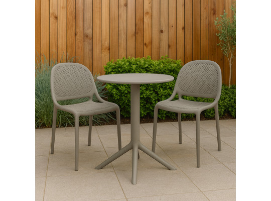 Այգու հավաքածու KOOPMAN BISTRO SET PP 3PCS LIGHT GREY (LF5000020)