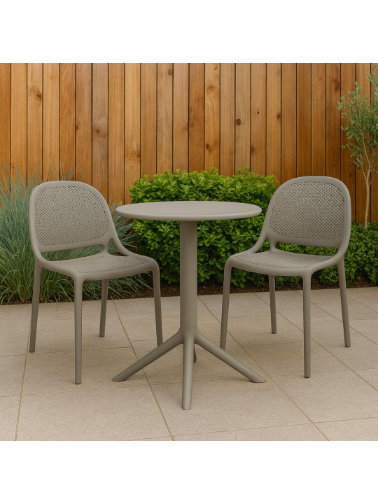 Այգու հավաքածու KOOPMAN BISTRO SET PP 3PCS LIGHT GREY (LF5000020)