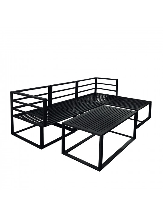 Այգու հավաքածու HOBEL CORNER DECK METAL BLACK/ LIGHT GREY (5) 