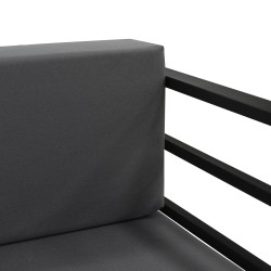 Садовый гарнитур HOBEL CORNER DECK METAL BLACK/ OXFORD DARK GREY (5) 