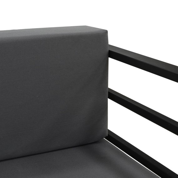 Այգու հավաքածու HOBEL CORNER DECK METAL BLACK/ OXFORD DARK GREY (5) 