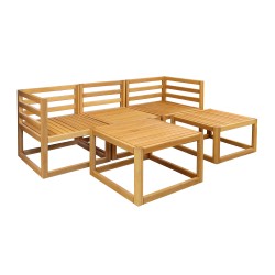 Садовый гарнитур HOBEL CORNER DECK WOOD TIK/DARK GREY (5) 