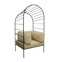 Садовый стул HOBEL FANTASTIK BLACK METAL/BEIGE 6010 (1) 