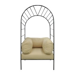 Садовый стул HOBEL FANTASTIK BLACK METAL/BEIGE 6010 (1) 
