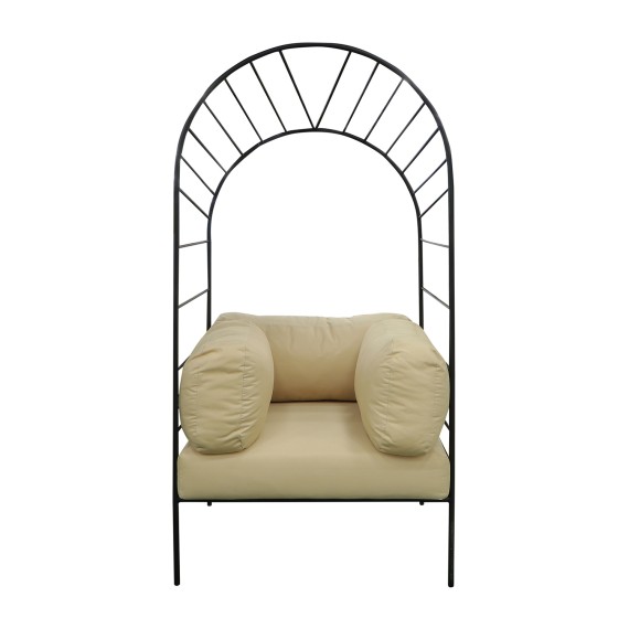 Садовый стул HOBEL FANTASTIK BLACK METAL/BEIGE 6010 (1) 