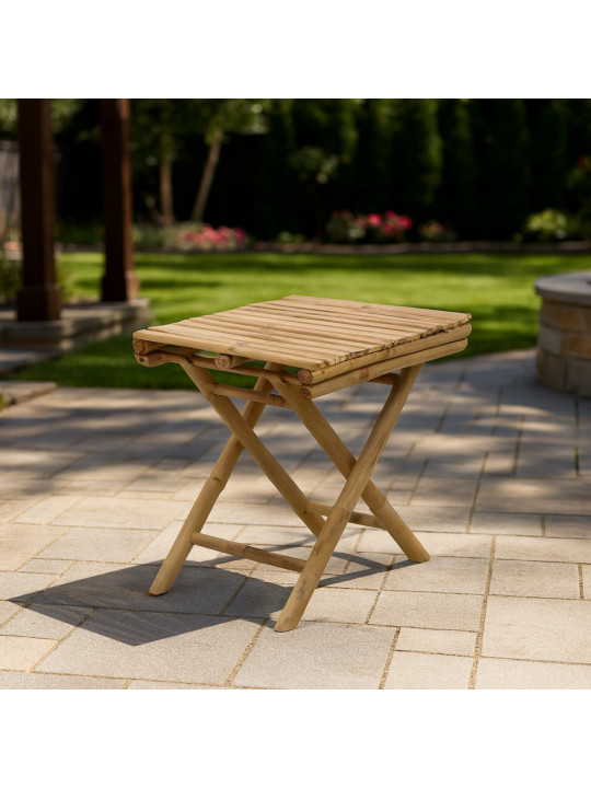 Այգու սեղան KOOPMAN FOLTABLE TABLE BAMBOO 39XH45CM (VT8000510)