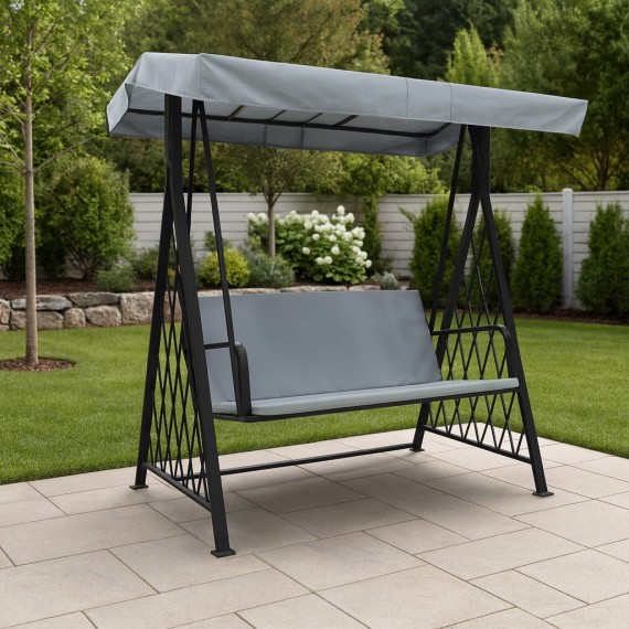 Garden rocking chair HOBEL FORTE BLACK METAL (4) 