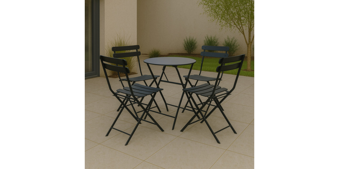 Այգու հավաքածու KOOPMAN GARDEN FURNITURE 1+4 ANTRACITE (CK9200760/CK9200750)