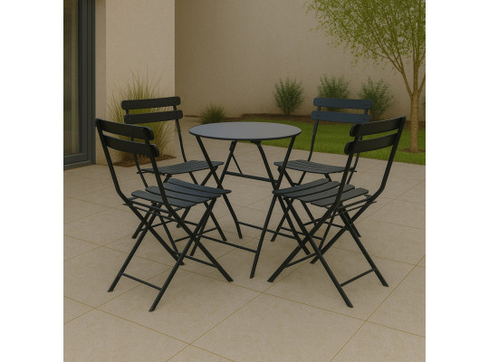 Այգու հավաքածու KOOPMAN GARDEN FURNITURE 1+4 ANTRACITE (CK9200760/CK9200750)