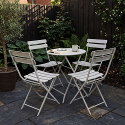 Garden set KOOPMAN GARDEN FURNITURE 1+4 WHITE (CK9200930/CK9200910)
