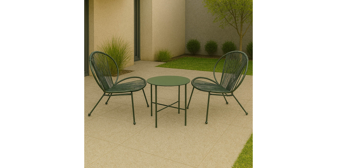 Garden set KOOPMAN GARDEN FURNITURE SET 3PCS GREEN (Y06000520)