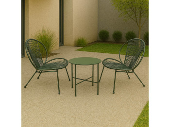 Garden set KOOPMAN GARDEN FURNITURE SET 3PCS GREEN (Y06000520)