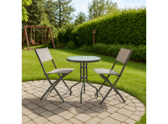 Այգու հավաքածու KOOPMAN GARDEN FURNITURE SET 3PCS (X60000110)