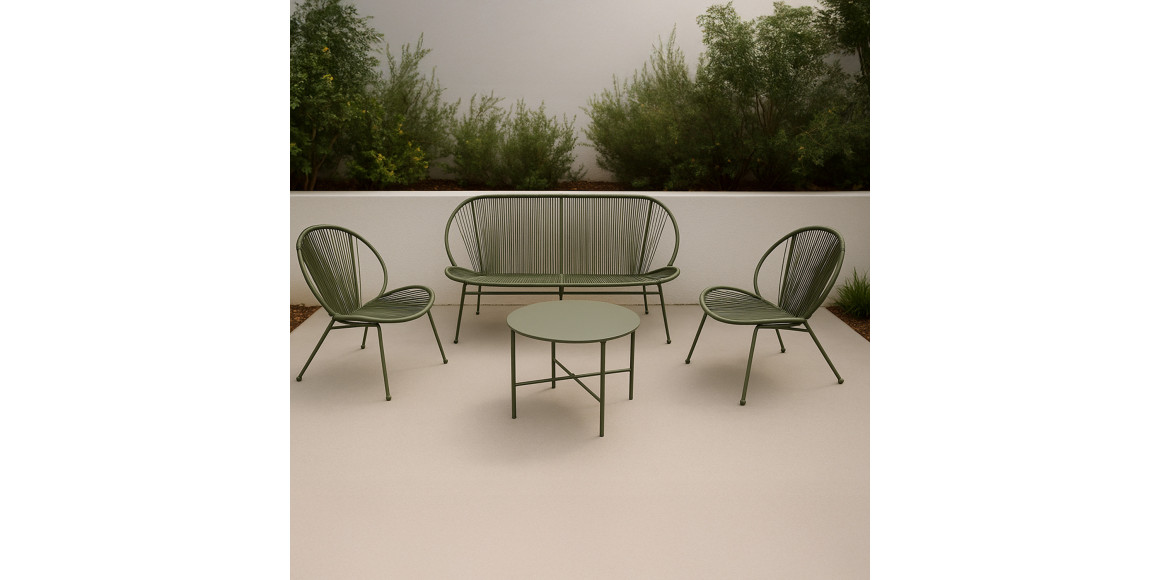 Garden set KOOPMAN GARDEN FURNITURE SET 4PCS GREEN (Y06000500)