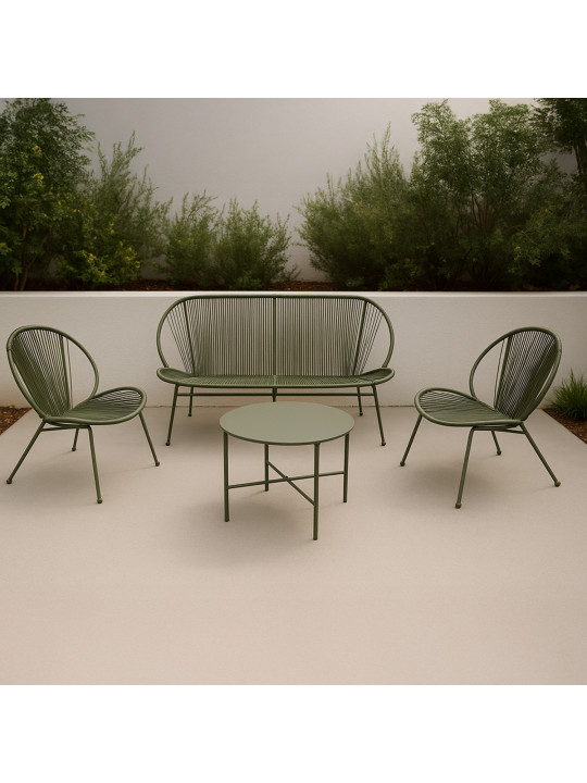 Garden set KOOPMAN GARDEN FURNITURE SET 4PCS GREEN (Y06000500)