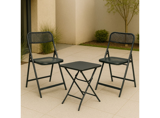 Այգու հավաքածու KOOPMAN GARDEN FURNITURE SET DARK GREY (X81100210)