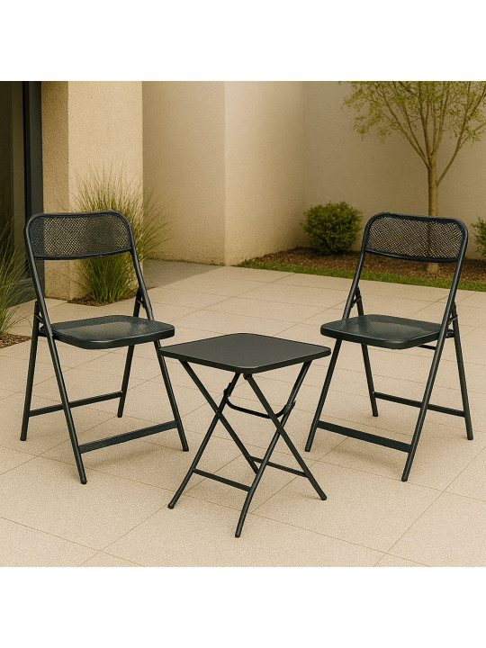 Garden set KOOPMAN GARDEN FURNITURE SET DARK GREY (X81100210)