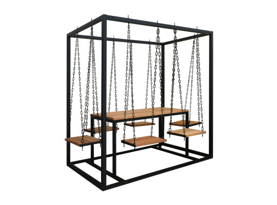 Garden house HOBEL ADEL 1+6 BLACK METAL/WOOD TIK (6) 