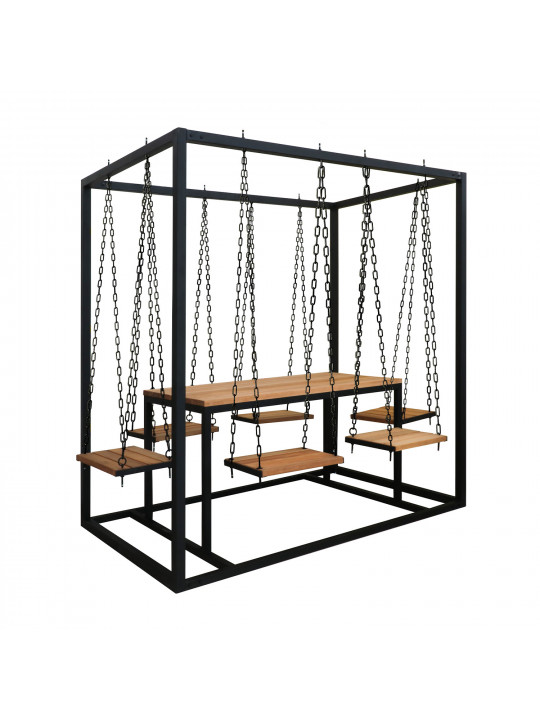 Беседка HOBEL ADEL 1+6 BLACK METAL/WOOD TIK (6) 